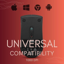 Lenovo 150 Wireless Mouse 2.4G via USB-A Dongle LED Optical Sensor 1000 DPI Black, GY51L52638