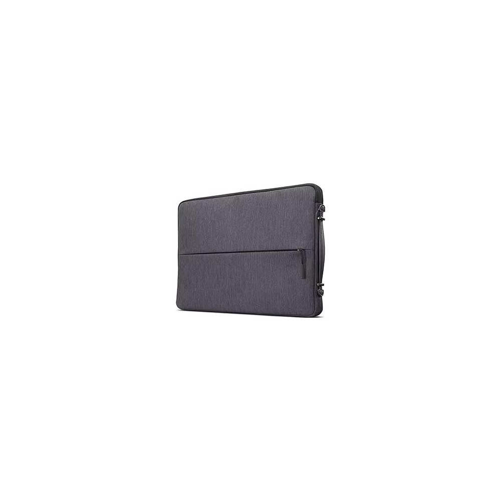 Lenovo Urban Sleeve for 14-inch Laptop/Notebook/Tablet Water Resistant Padded Compartments, Zippered Accessory Storage Reinforced Rubber Corners Extendable Handle, GX40Z50941 Charcoal Grey
