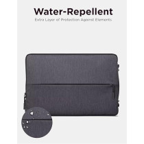 Lenovo Urban Sleeve for 14-inch Laptop/Notebook/Tablet Water Resistant Padded Compartments, Zippered Accessory Storage Reinforced Rubber Corners Extendable Handle, GX40Z50941 Charcoal Grey