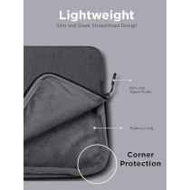 Lenovo Urban Sleeve for 14-inch Laptop/Notebook/Tablet Water Resistant Padded Compartments, Zippered Accessory Storage Reinforced Rubber Corners Extendable Handle, GX40Z50941 Charcoal Grey