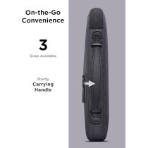 Lenovo Urban Sleeve for 14-inch Laptop/Notebook/Tablet Water Resistant Padded Compartments, Zippered Accessory Storage Reinforced Rubber Corners Extendable Handle, GX40Z50941 Charcoal Grey