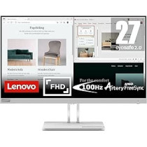 Lenovo L27E-40 27 Inch VA FullHD 100Hz Anti-glare Monitor With HDMI, VGA, AMD FreeSync,Tilt Stand-Cloud Grey