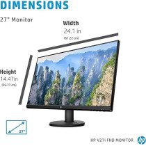 HP V27i Full HD Monitor, Black, 27 Inch