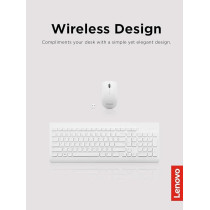 Lenovo 510 Wireless Combo Keyboard And Mouse, White