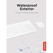 Lenovo 510 Wireless Combo Keyboard And Mouse, White