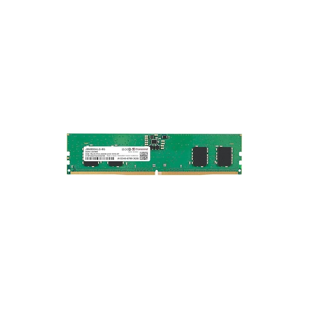 Transcend JM4800ALG8G JetRam DDR5 8GB UDIMM 4800 Mhz 1Rx16 1Gx16 CL40 1.1V