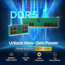 Transcend JM4800ALG8G JetRam DDR5 8GB UDIMM 4800 Mhz 1Rx16 1Gx16 CL40 1.1V