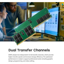 Transcend JM4800ALG8G JetRam DDR5 8GB UDIMM 4800 Mhz 1Rx16 1Gx16 CL40 1.1V