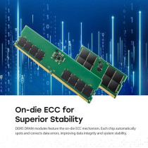 Transcend JM4800ALG8G JetRam DDR5 8GB UDIMM 4800 Mhz 1Rx16 1Gx16 CL40 1.1V