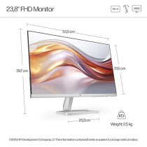 HP Series 5-524sf Monitor, 23.8" FHD IPS Panel, 100Hz Refresh Rate, HDMI And VGA, Thin And Sleek Design, Anti-Glare And Flicker-Free, Works With Chromebook Certified [94C17AS]