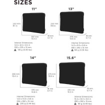 Lenovo Basic Sleeve, Fits 14-Inch Laptop, Water-Repellent, Soft Fleece Lining, Zippered Top Opening, GX41K07561, Black