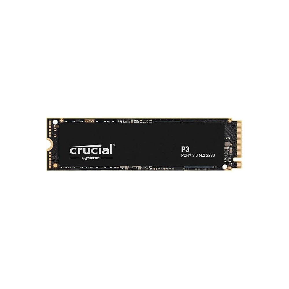 Crucial P3 500GB PCIe 3.0 3D NAND NVMe M.2 SSD, up to 3500MB/s CT500P3SSD8, Black
