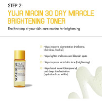 Somebymi Yuja Niacin Anti-Blemish Starter Kit, Set Of 4 Travel Kit, Includes Toner 30Ml Plus Serum 10Ml Plus Gel Cream 30G Plus Sleeping Mask 20G For Natural Brightning Of Skin