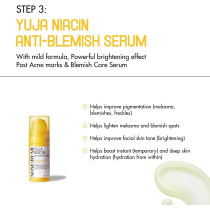 Somebymi Yuja Niacin Anti-Blemish Starter Kit, Set Of 4 Travel Kit, Includes Toner 30Ml Plus Serum 10Ml Plus Gel Cream 30G Plus Sleeping Mask 20G For Natural Brightning Of Skin