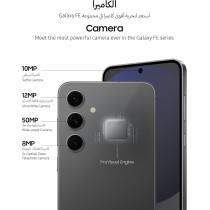 Samsung Galaxy S24 FE, AI Phone, Android Smartphone, 8GB RAM, 256GB Storage, 50MP Camera, Long Battery Life, Large Screen, Graphite