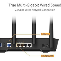Asus Tuf Gaming Wifi 6 Router (TUF-AX4200) - Dedicated Gaming Port, Dual 2.5G Port, 3 Steps Port Forwarding, Extendable Router With Aimesh Technology, Aiprotection Pro, Vpn, Instant Guard