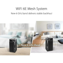 Asus Zenwifi Pro AXE11000 Tri-Band Wifi 6E Mesh System (ET12 2PK) - Whole Home Coverage Up To 6000 Sq.Ft & 6+ Rooms, Dual 2.5G Ports, 6Ghz Band, Aimesh, Included Lifetime Internet Security, Easy Setup