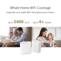 Asus Zenwifi Whole-Home Dual-Band Mesh Wifi 6 System XD6 White - 1 Pack, Coverage Up To 2,700 Sq.Ft & 4+ Rooms, 5400Mbps, Aimesh, Lifetime Free Internet Security, Parental Control, Easy Setup