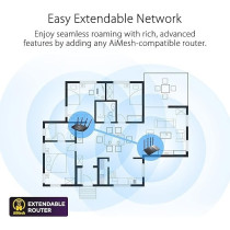 Asus Rog Rapture GT6 (2Pk) Tri-Band Wifi 6 Gaming Mesh Wifi System, Covers Up To 5,800 Sq Ft, 2.5 Gbps Port, Triple-Level Game Acceleration, Unii 4, Free Lifetime Internet Security, Black