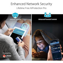 Asus RT-AX86U Pro (AX5700) Dual Band Wifi 6 Extendable Gaming Router, 2.5G Port, Gaming Port, Mobile Game Mode, Port Forwarding, Subscription-Free Network Security, Vpn, Aimesh Compatible
