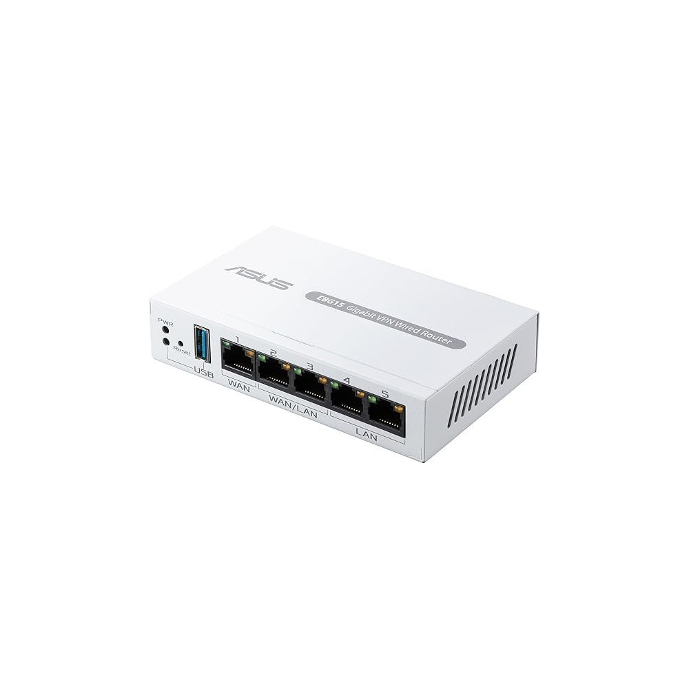 Asus Expertwifi EBG15, Gigabit Vpn Wired Router, Up To 3 Wan Ethernet Ports + 1 Usb Wan, Ips Intrusion Prevention, Commercial-Grade Network Security, Easy Centralized Management Expertwifi App, White