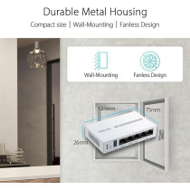 Asus Expertwifi EBG15, Gigabit Vpn Wired Router, Up To 3 Wan Ethernet Ports + 1 Usb Wan, Ips Intrusion Prevention, Commercial-Grade Network Security, Easy Centralized Management Expertwifi App, White