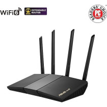 Asus RT-AX57 (AX3000) Dual Band Wifi 6 Extendable Router, Subscription-Free Network Security, Instant Guard, Advanced Parental Controls, Built-In Vpn, Aimesh Compatible, Gaming & Streaming, Smart Home