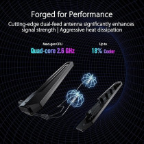 Asus Rog Rapture GT-BE98 Quad-Band Wifi 7 Aimesh Extendable Gaming Router, 25Gbps, 320Mhz, 4K-Qam, Dual 10G Ports, Quad 2.5G Ports, Vpns, 4G Lte/5G Mobile Tethering, Black