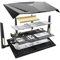 Asus RT-BE88U Dualband Wifi 7 Aimesh Extendable Performance Router, High Speed, 802.11Be, 8 Streams, 10G Ports, Enhanced Security, Easy Setup, Black