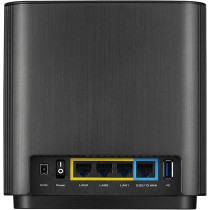 Asus Zenwifi XT8 AX6600 Tri-Band Wifi 6 Mesh Router, Covearge Up To 5500 Sq Ft, Subscription-Free Network Security, Advanced Parental Controls, 4G & 5G Router Replacement, VPN, 2.5G Port, 1 PK, Black