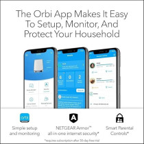 Netgear Orbi Whole Home Tri-Band Mesh Wi-Fi 6 System (RBK853)