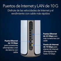 Netgear Orbi 970 Series Quad-Band Wifi 7 Mesh Network System RBE972S, White