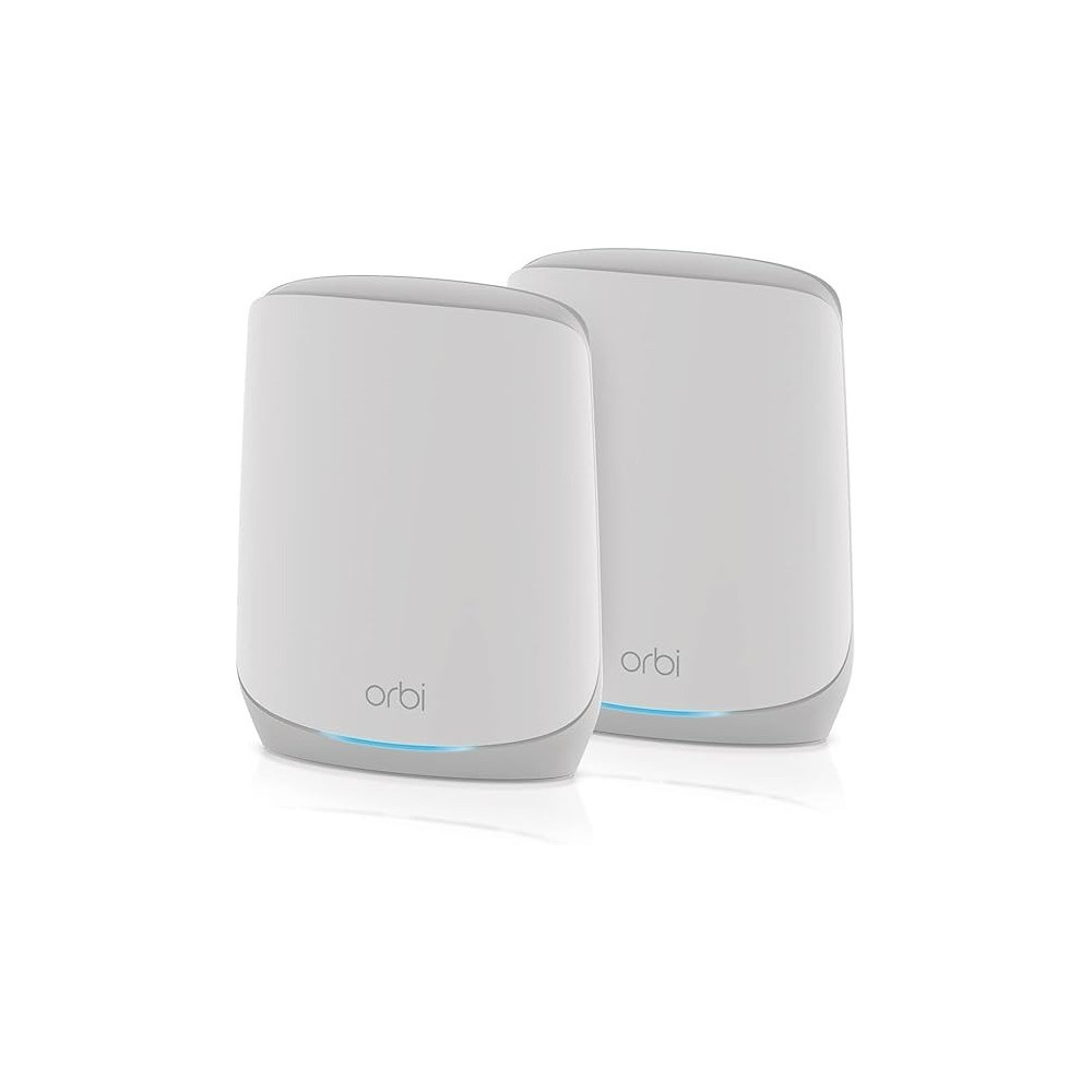 Netgear Orbi Mesh WiFi 6 Router With 2 Satellite Mesh Extenders (RBK762S), White