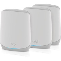 Netgear RBK763S Orbi Tri-Band Wifi 6 Mesh System, AX5400 5.4Gbps, White
