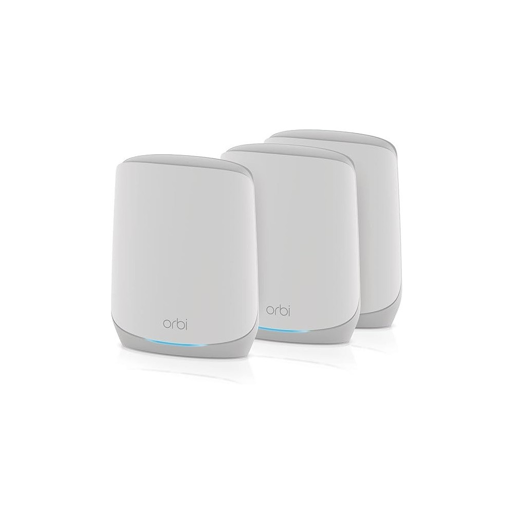 Netgear RBK763S Orbi Tri-Band Wifi 6 Mesh System, AX5400 5.4Gbps, White