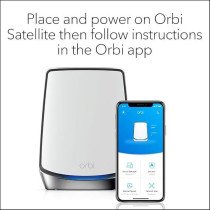 Netgear Orbi Whole Home Mesh Wifi 6 Satellite (RBS850), 6Gbps