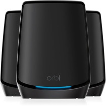 Netgear Orbi Whole Home Tri-Band Mesh WiFi 6 System RBK863SB Router With 3 Satellites Upto 8,000 Sq Ft AX6000 Upto 6Gbps, Black