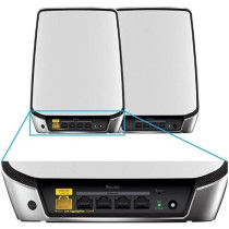 Netgear Orbi Whole Home Tri-Band Mesh Wi-Fi 6 System RBK854 Router With 3 Satellite Extenders, White