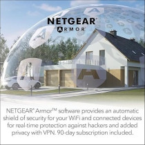 Netgear Nighthawk Wifi 6 Cable Modem Router With 90-Day Cyber Threat Protection Subscription (CAX30S), Black