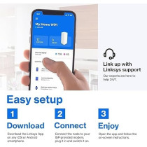 Linksys Atlas Wifi 6 Router Home Wifi Mesh System, White