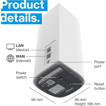 Linksys Velop Pro WiFi 6E Tri-Band Mesh System MX6201-KE, White