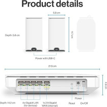 Linksys Velop Micro 6 Dual Band Mesh WiFi System WiFi 6 Router With Up To 3 Gbps Speed