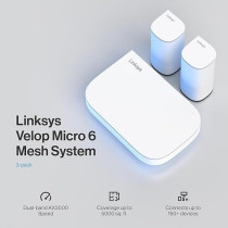 Linksys Velop Micro 6 Dual Band Mesh WiFi System WiFi 6 Router With Up To 3 Gbps Speed