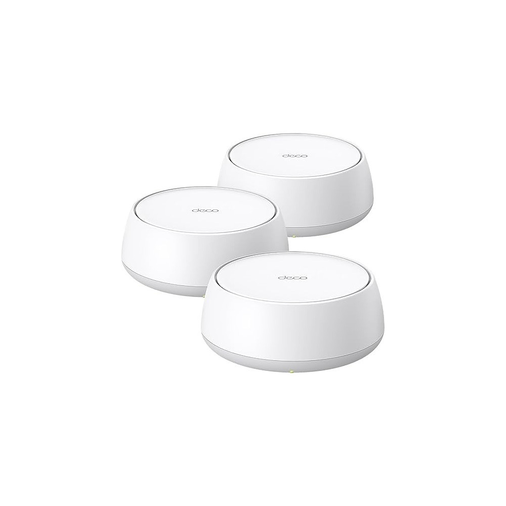 TP-Link Deco BE25(3-Pack), BE3600 Mbps, 2 x 2.5 Gbps Ports, AI Supported Multi-Process Capability, Connectivity Up To 150 Devices, VPN, WPA3, Dual-Band Wi-Fi 7 Mesh System