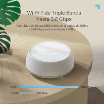 TP-Link Deco BE25(3-Pack), BE3600 Mbps, 2 x 2.5 Gbps Ports, AI Supported Multi-Process Capability, Connectivity Up To 150 Devices, VPN, WPA3, Dual-Band Wi-Fi 7 Mesh System