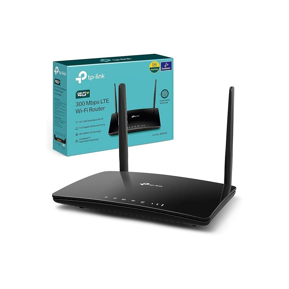 TP-Link AC1200 4G+ Cat6 Wireless Dual Band Gigabit Router, 4G Network SIM Slot Unlocked, With MU-MIMO Technology, Black