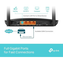 TP-Link AC1200 4G+ Cat6 Wireless Dual Band Gigabit Router, 4G Network SIM Slot Unlocked, With MU-MIMO Technology, Black