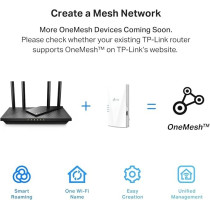 TP-Link AX1800 WiFi 6 Extender Internet Booster, Covers Up To 1500 sq.ft And 30 Devices, Dual Band Wireless Signal Booster Repeater, Gigabit Ethernet Port, AP Mode, OneMesh Compatible(RE600X)