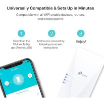 TP-Link AX1800 WiFi 6 Extender Internet Booster, Covers Up To 1500 sq.ft And 30 Devices, Dual Band Wireless Signal Booster Repeater, Gigabit Ethernet Port, AP Mode, OneMesh Compatible(RE600X)