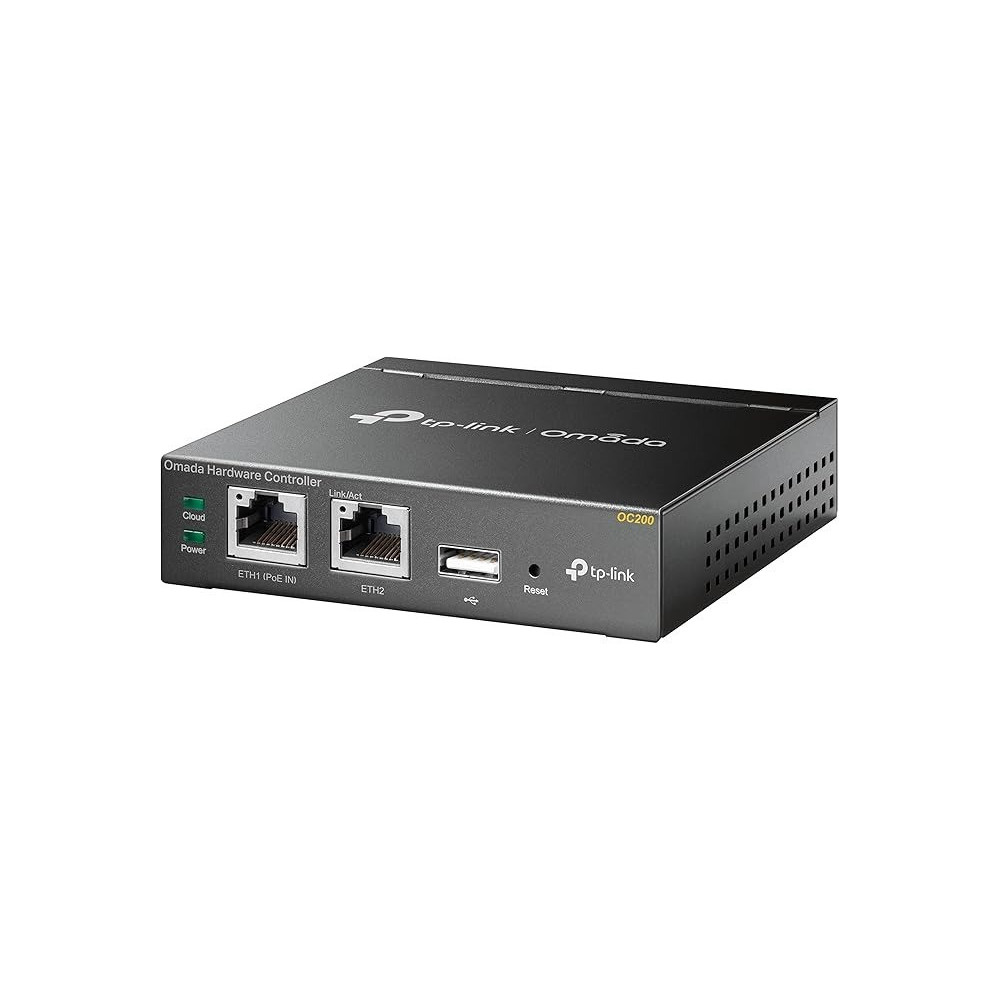 TP-Link OC200 Omada Hybrid PoE Hardware Controller For EAP Series, USB Port For Automatic Backup, Cloud Service, Mobile App, Plug And Play, Metal Housing, Grey Metallic